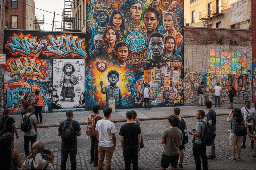 Sokak sanatı, grafiti ile başladığı yolculuğunu bugün dijital projeksiyonlar ve artırılmış gerçeklik deneyimleriyle sürdürüyor.