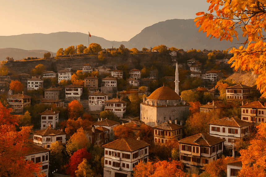 Safranbolu, Ekim ayında hem tarihi hem de doğal yönleriyle ziyaretçilerini büyülüyor.