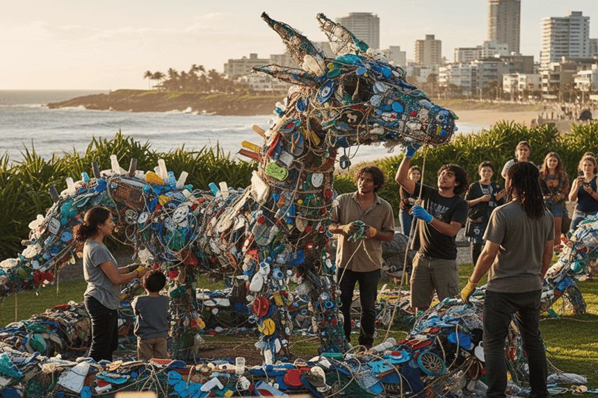 Ekolojik sanat, atık malzemelerin sanatsal bir dille yeniden hayat bulduğu, aynı zamanda çevre bilincini artıran bir ifade biçimi.