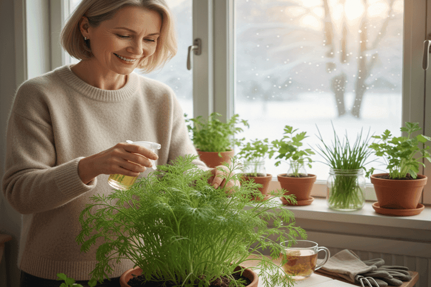 Kışın taze dereotu yetiştirmek, sanıldığı kadar zor değildir.
